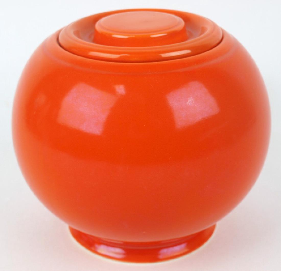 Fiesta Kitchen Kraft medium covered jar, red, chip to (1 of 1)