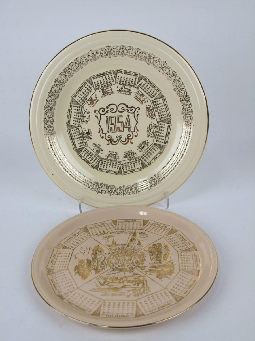 Fiesta 1954 ivory calendar plate and Jubilee 1954 (1 of 1)