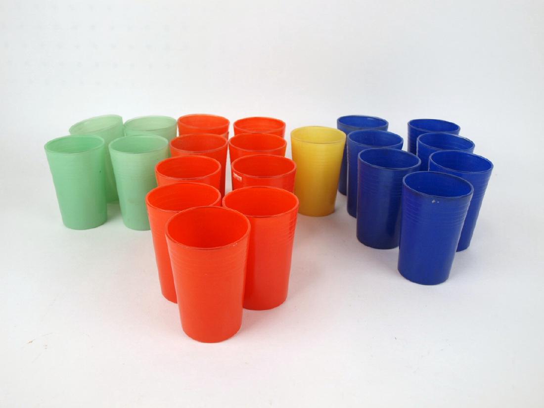 Fiesta glass go-along lot of 21 juice tumblers: Fiesta glass go-along lot of 21 juice tumblers