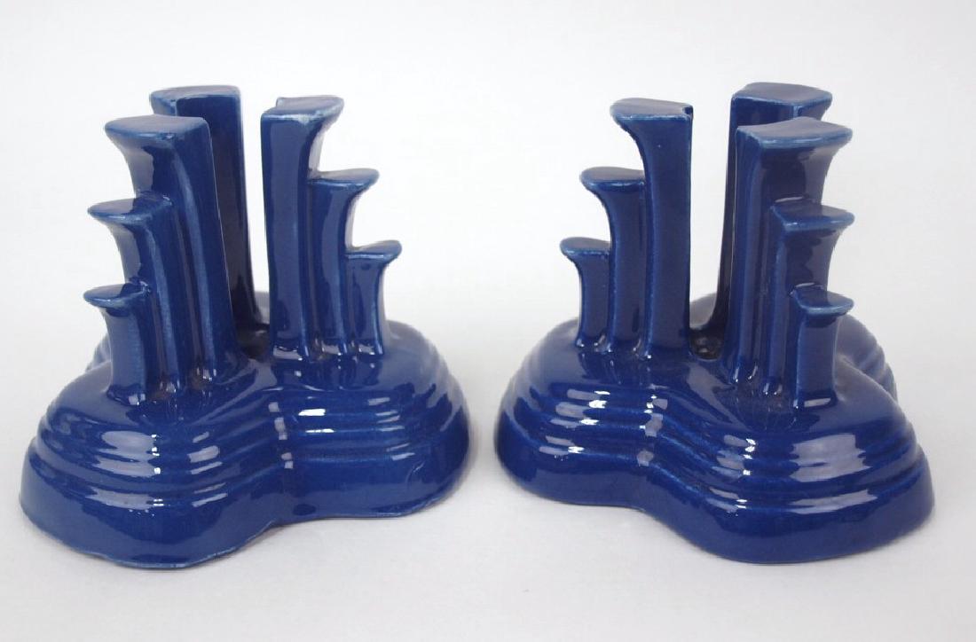 Fiesta tripod candle holder, pair, cobalt (1 of 1)
