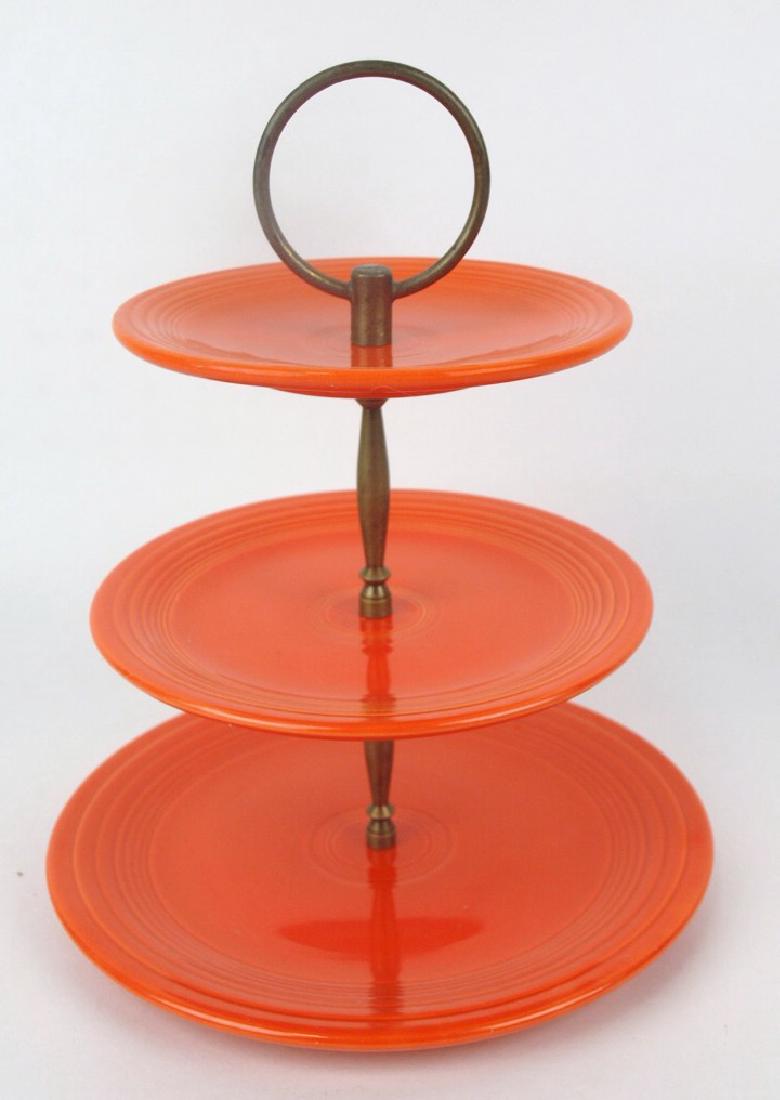 Fiesta three tier tid bit tray, all red (1 of 1)