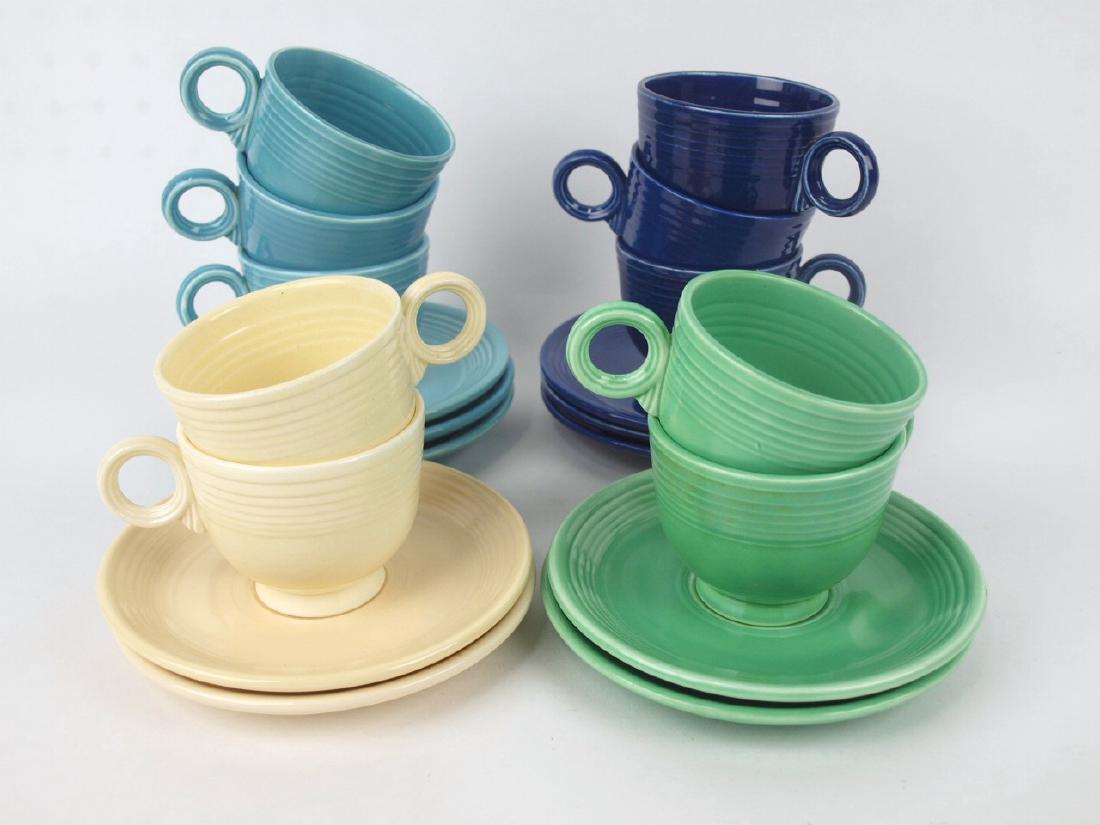 Fiesta cup & saucer group: 10 mixed colors (1 of 1)