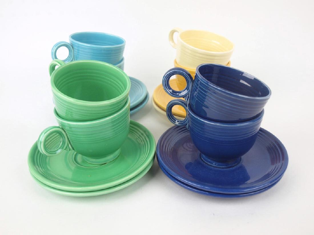 Fiesta cup & saucer group: 8 mixed colors (1 of 1)