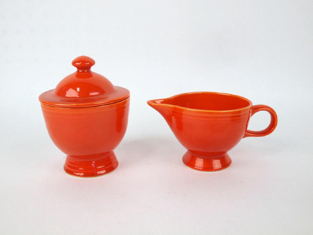 Fiesta red ironstone cream/sugar: Fiesta red ironstone cream/sugar