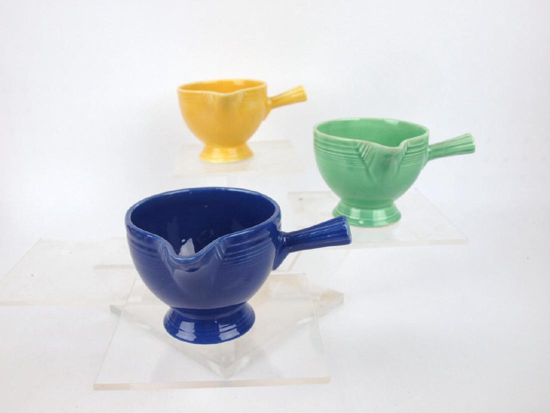 Fiesta stick handled creamer group: yellow, cobalt, (1 of 1)