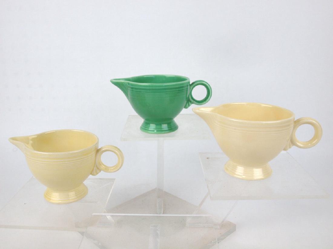 Fiesta cream & sugar group: 2-ivory, 1-green (1 of 1)
