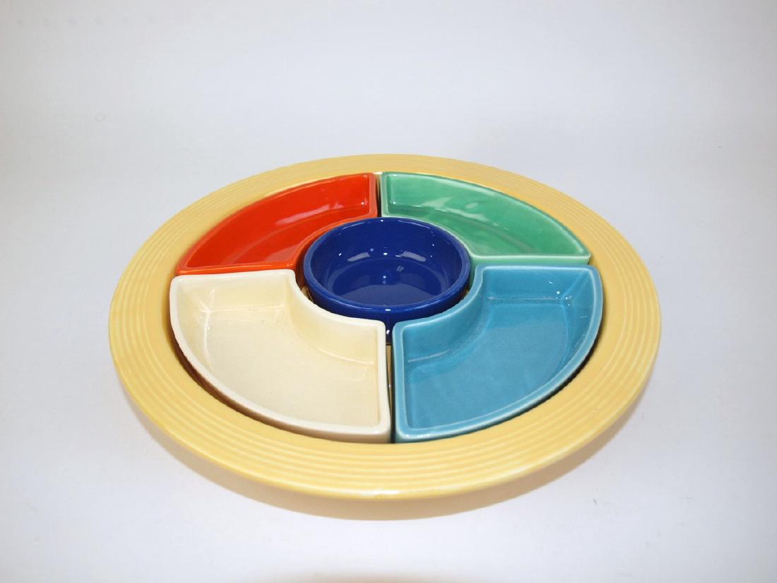 Fiesta relish tray, yellow tray, all 6 colors (1 of 1)