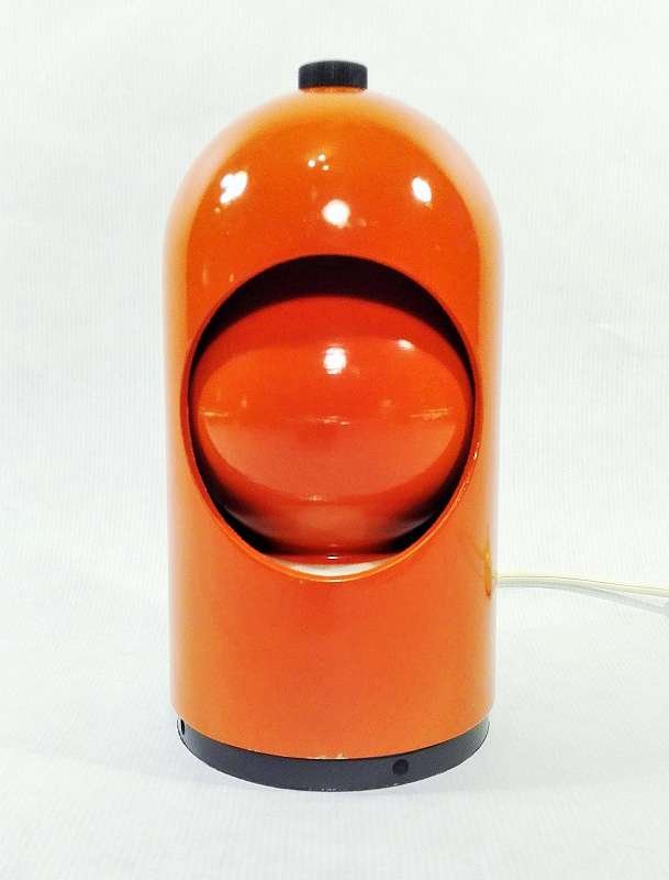 ABM | Table Lamp | Model Selene: ABM - table lamp, Model Selene Date: 1960s/1970sOrigin: Italy. Description:This table lamp is very similar to Joe Colombo Eclipse Space Age Table Lamp created for Lightolier.The inner half sphere can