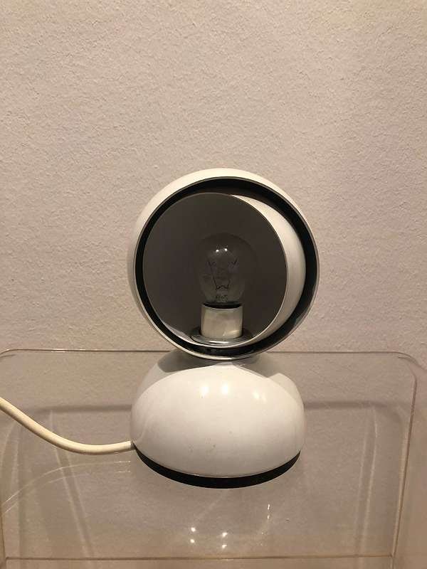 Magistretti Lamp | Artemide Milano Eclisse: Artemis Eclisse 1967 Design:Vico Magistretti (Italian, Milan 1920-1956)Execution:Artemide Milan Description White aluminium lamp, manually dimable by altering the position of the inner semi-sphere. Co