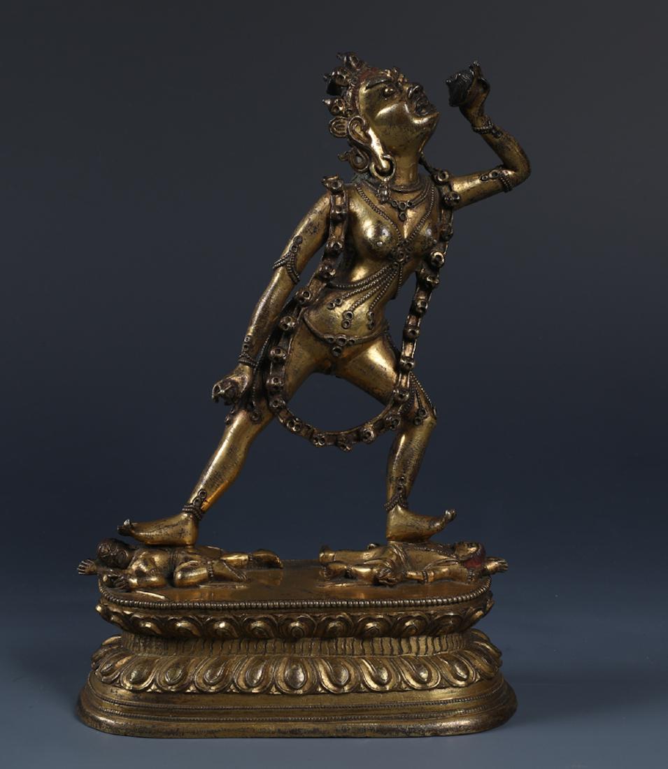 A FINELY CASE GILT BRONZE FIGURE OF VAJRAYOGINI (1 of 11)