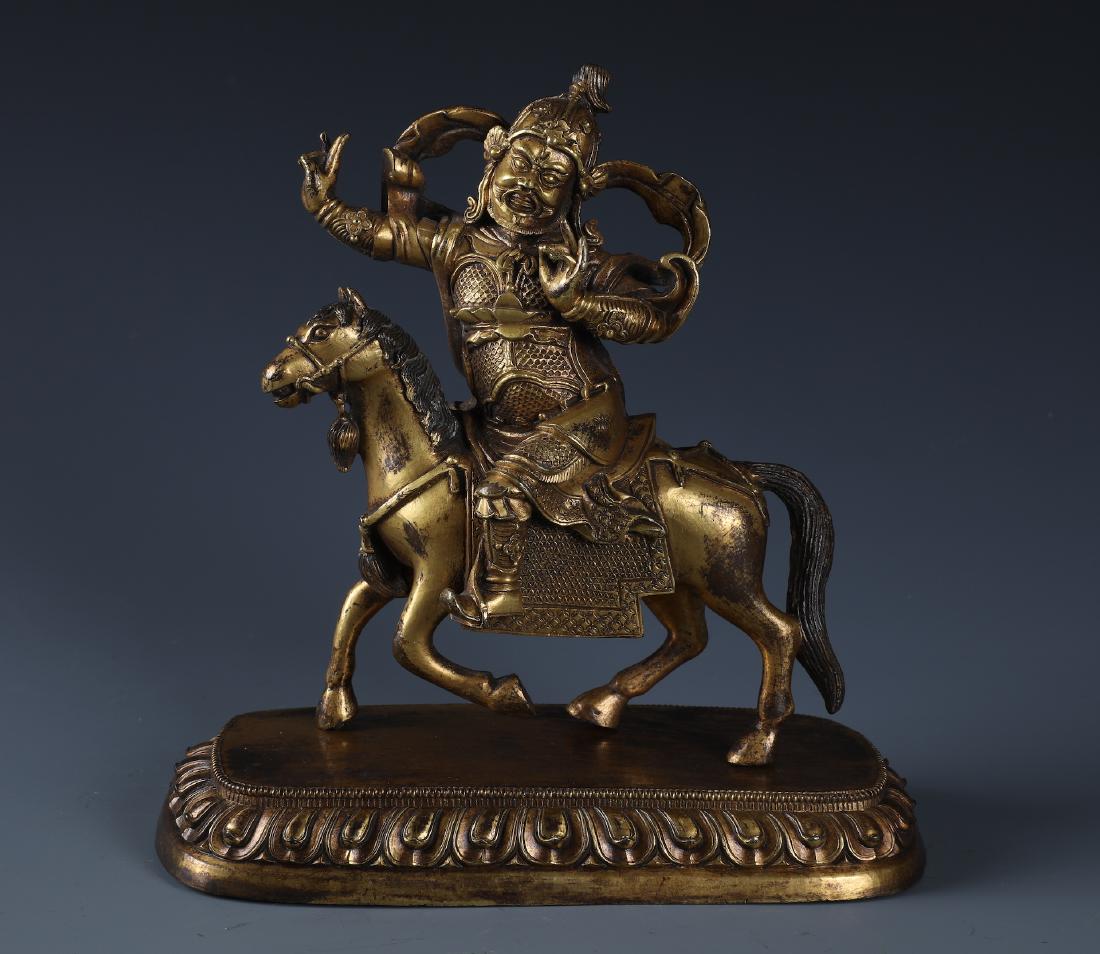 A CHINESE GILT BRONZE OF FIGURE OF LAKSHMI (1 of 7)