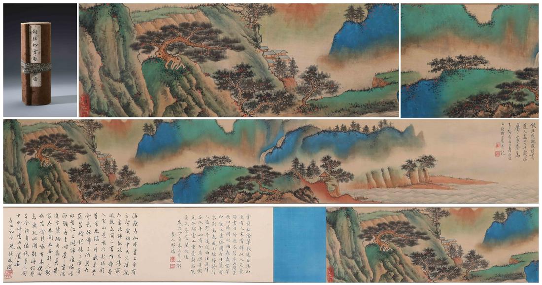 A Chinese Hand-drawn Painting Scroll Signed By Xie (1 of 12)