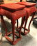 Pr Chinese Red Lacquer Cinnabar Dragon Table Stand - 4