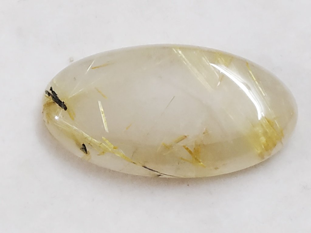 31.10 ct Natural Oval Rutail Quartz: Natural Oval Rutail Quartz~~MM Size 32 x 17 x 6~~50 % Combine Shipping Discount