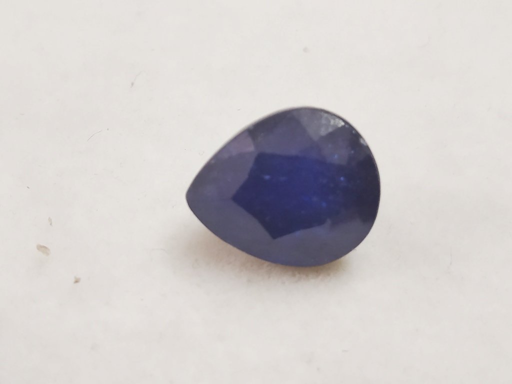 6.12 ct Natural Pear Blue Sapphire: Natural Pear Blue Sapphire~~MM Size 11 X 10 X 7~~50 % Combine Shipping Discount