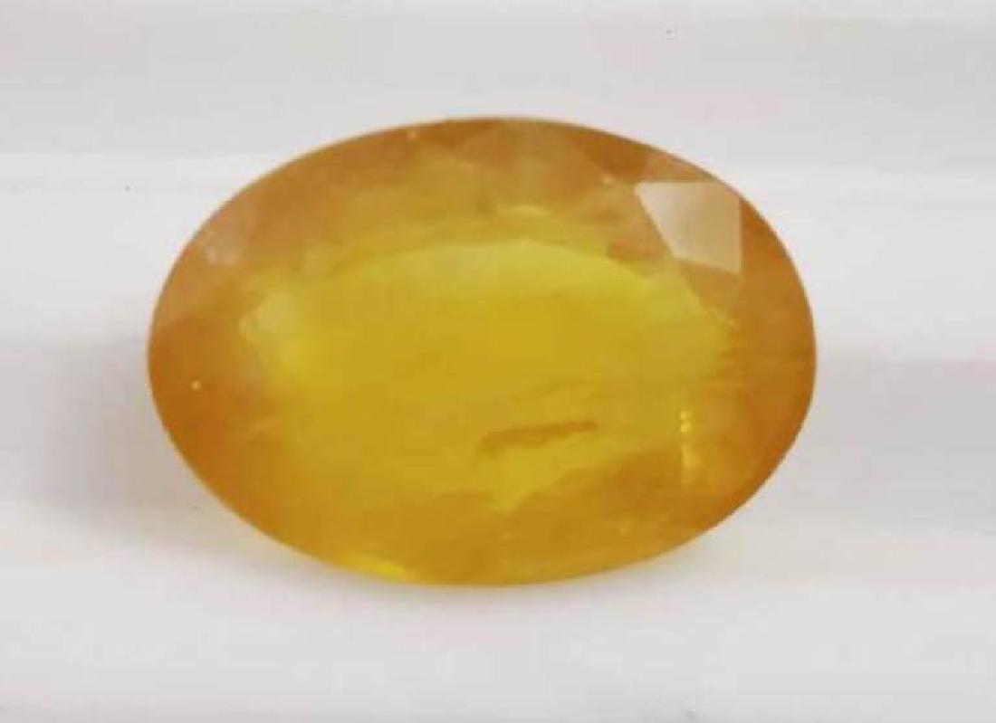 5.19 ct Oval Cut Yellow Sapphire: Oval Cut Yellow Sapphire~~MM Size 13 x 9 x 4~~