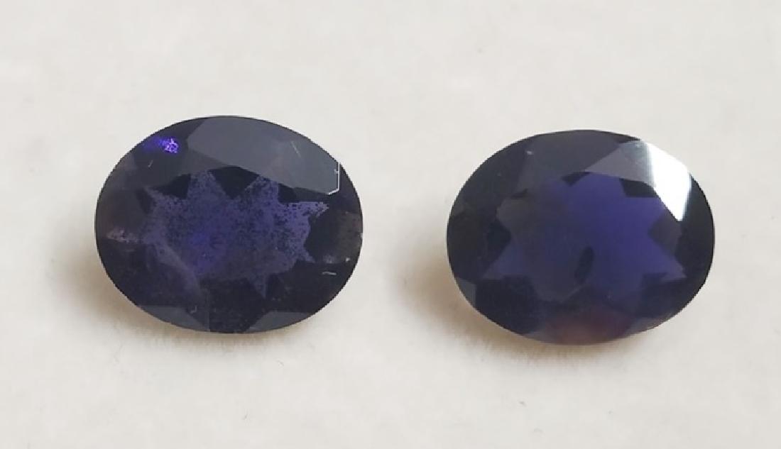 5.34 ct Oval Cut Natural Blue Iolite Gemstone Pair: Oval Cut Natural Blue Iolite Gemstone Pair~~MM Size 11 x 9 x 5~~