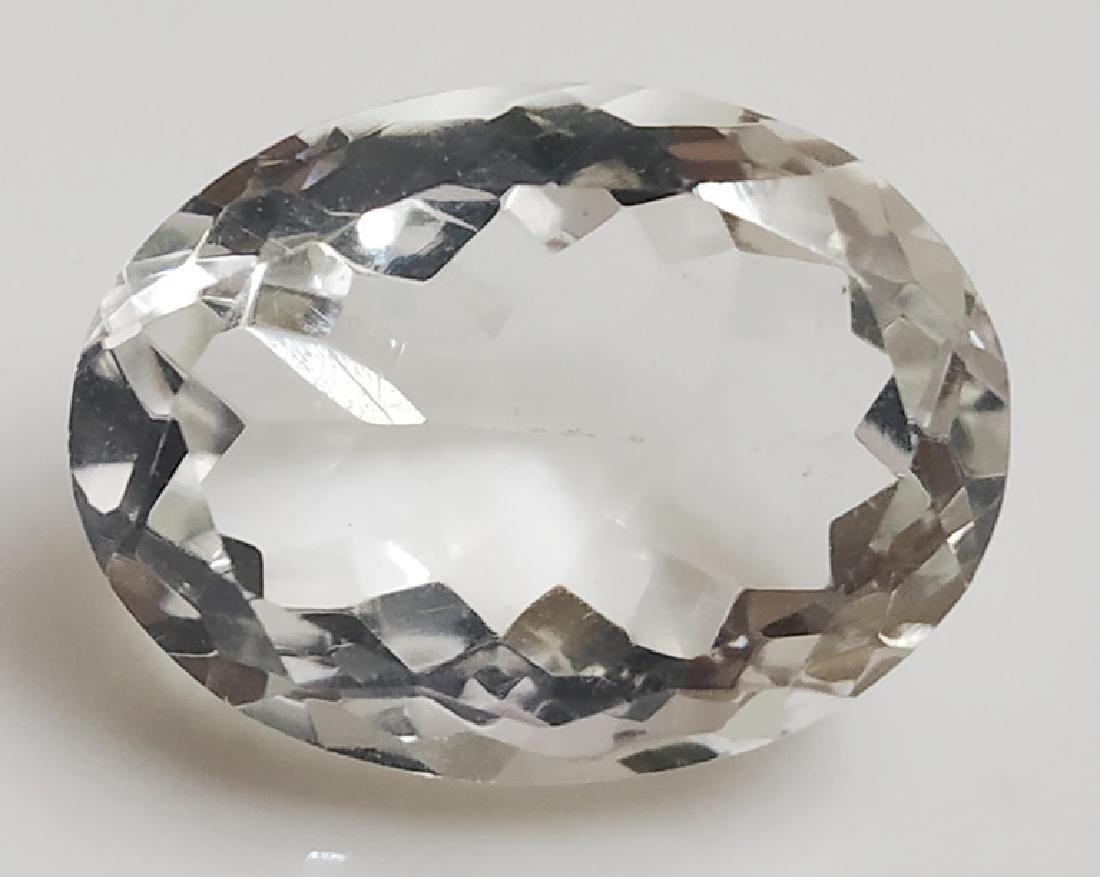 8.94 ct Oval Natural AAA White Quartz: MM SIZE = 16.08 x 12.00 x 7.79