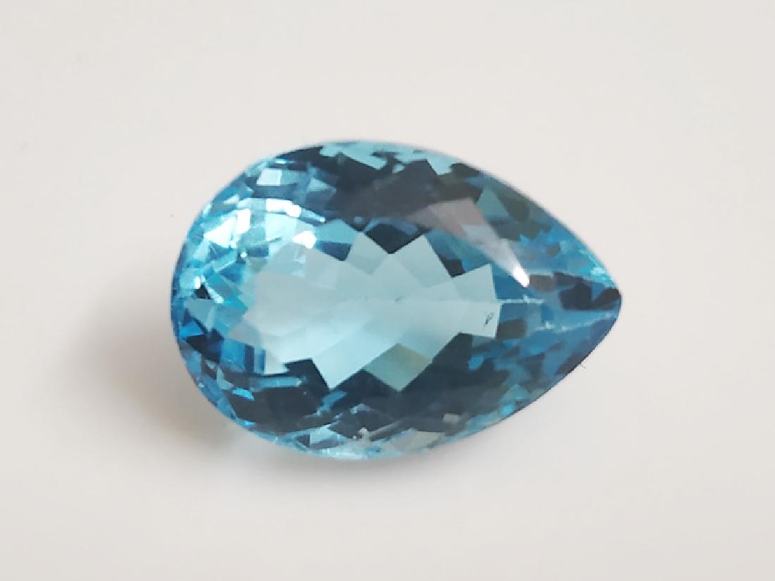 6.67 ct Pear Cut Natural Blue Topaz Gemstone (1 of 1)