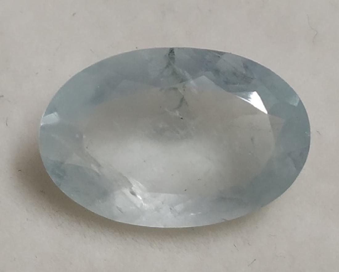 3.85 ct Natural Oval Cut Aquamarine: Natural Oval Cut Aquamarine~~MM Size 14 x 9 x 5~~