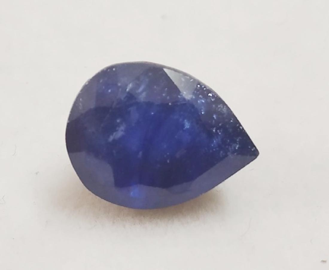 6.30 ct Natural Pear Blue Sapphire: Natural Pear Blue Sapphire~~MM Size 12 x 9 x 7~~