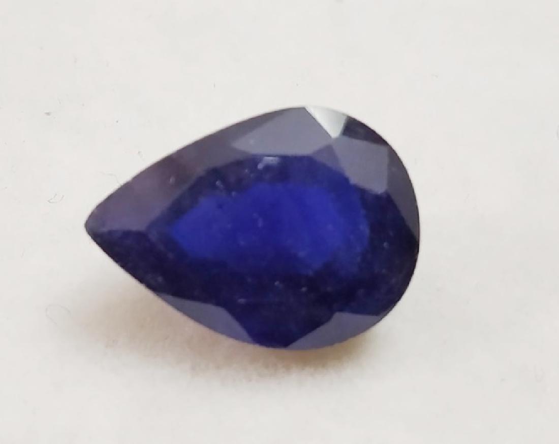 5.14 ct Natural Pear Blue Sapphire: Natural Pear Blue Sapphire~~MM Size 12 x 9 x 5~~