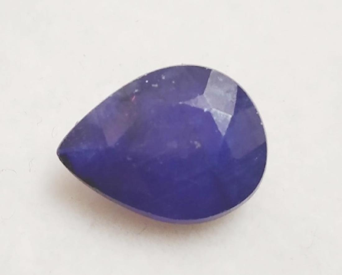 4.44 ct Natural Pear Blue Sapphire: Natural Pear Blue Sapphire~~MM Size 12 x 9 x 4~~