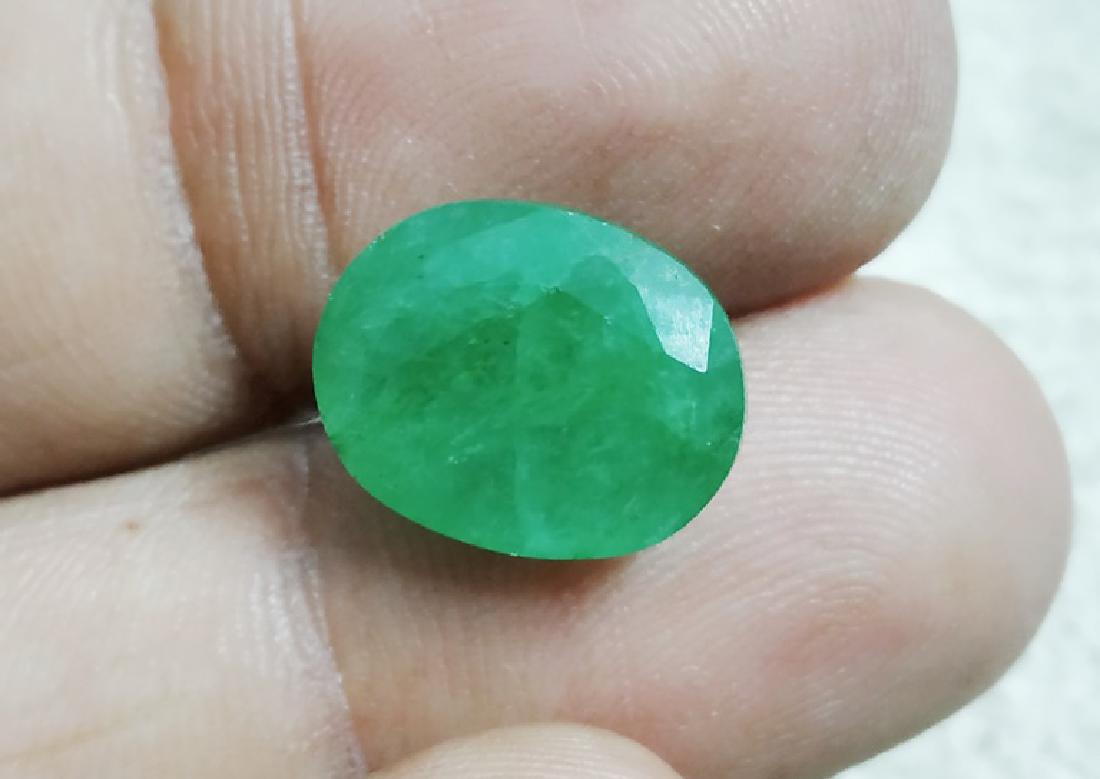 7.61 Oval Green Beryl: MM SIZE =13.68 x 10.86 x 7.42