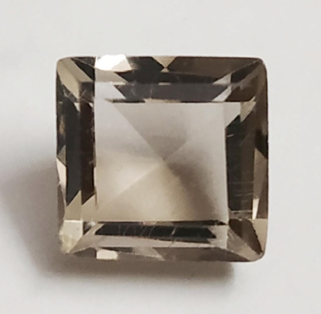 1.44 ct Princess Cut Natural Smoky Quartz Lot: MM SIZE = 6 x 6 x 5