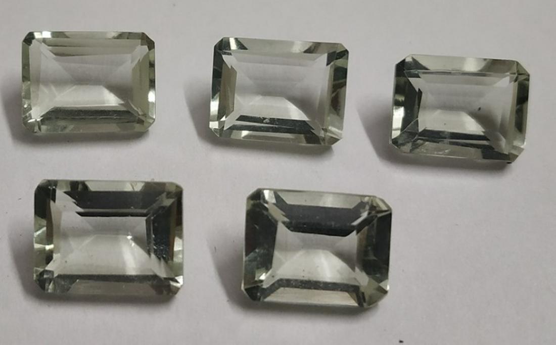 7.65 ct Natural Green Emerald Cut Amethyst (1 of 1)