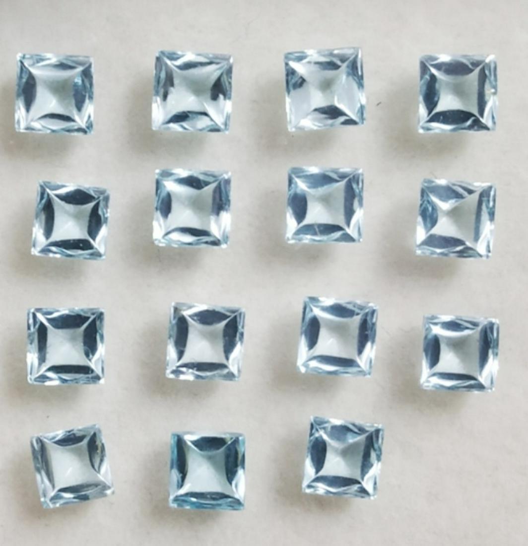 12.20 ct Princess Cut Natural Blue Topaz Lot (1 of 1)