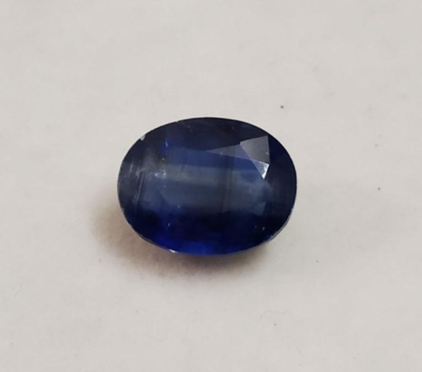 6.30 ct Natural Oval Blue Kyanite Gemstone: Natural Oval Blue Kyanite Gemstone~~MM Size 12 x 9 x 5~~