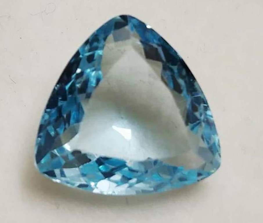 7.88 ct Natural Trillion  Cut Blue Topaz (1 of 1)