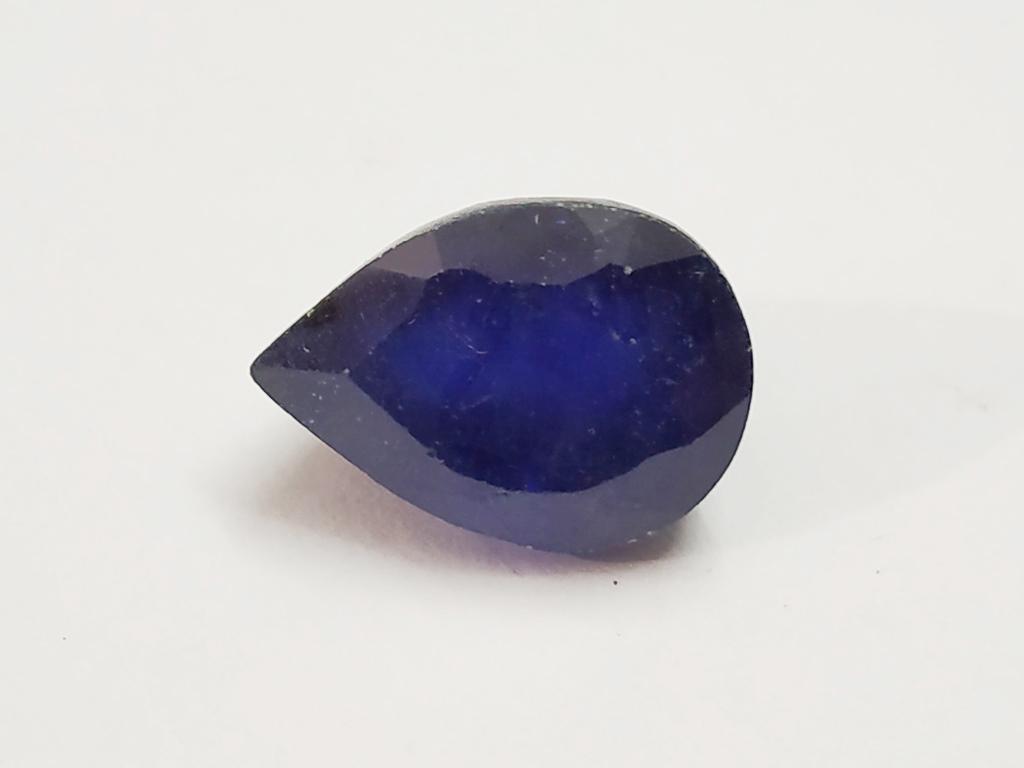 5.55 ct Natural Pear Blue Sapphire: Natural Pear Blue Sapphire~~MM Size 11 x 8 x 6~~