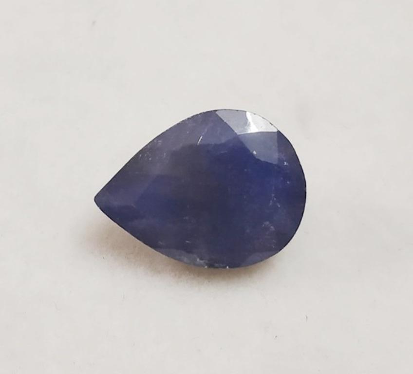 4.74 ct Natural Pear Blue Sapphire: Natural Pear Blue Sapphire~~MM Size 7 x 4 x 5~~