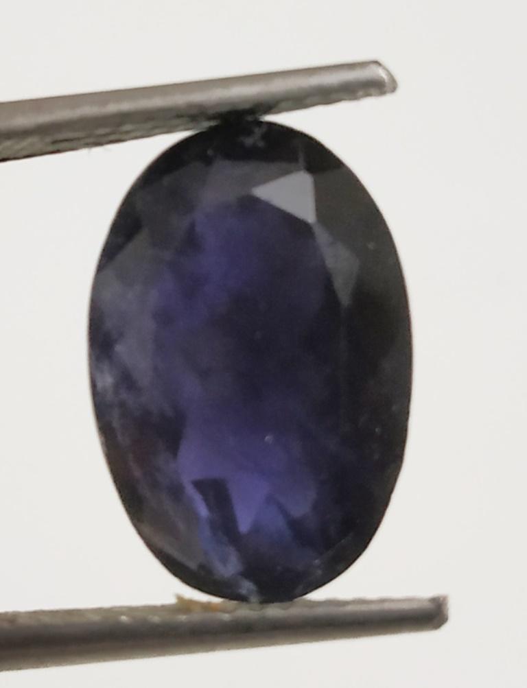 5.34 ct Oval Cut Natural Iolite Gemstone: MM SIZE =14.59 x 9.88 x 6.75