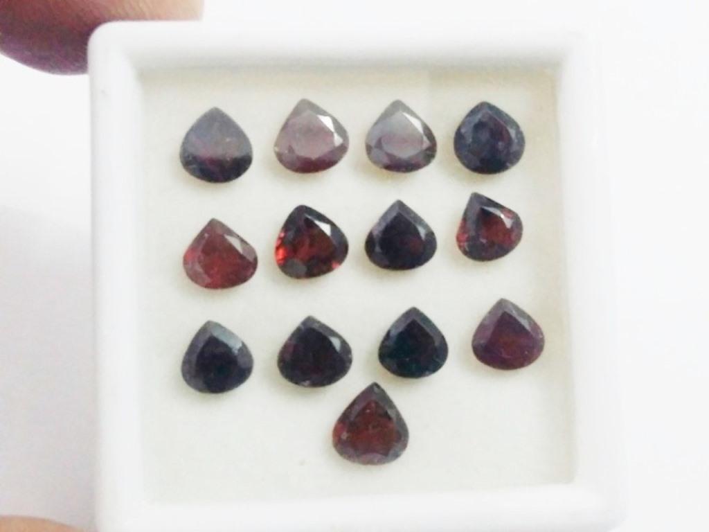 10.92 ct Natural Pear Shape Hessonite Garnet Lot: Natural Pear Shape Hessonite Garnet Wholesale Lot~~MM Size 6 x 6 x 3~~