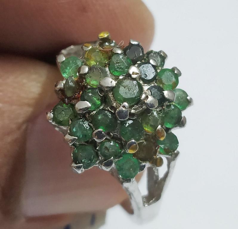925 Sterling Silver Ring with Natural Emerald (1 of 1)