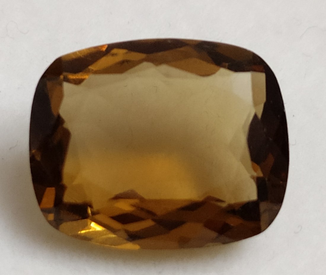 10.83 ct Emerald Cut Natural Beer  Quartz (1 of 1)