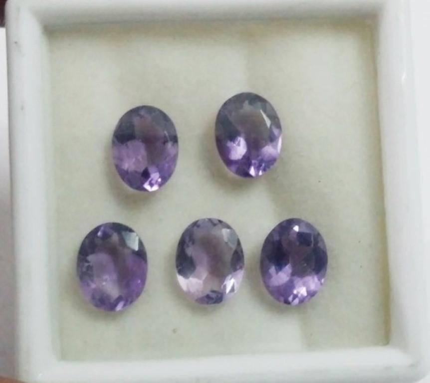8.03 ct Natural Oval Purple Amethyst Wholesale Lot (1 of 1)