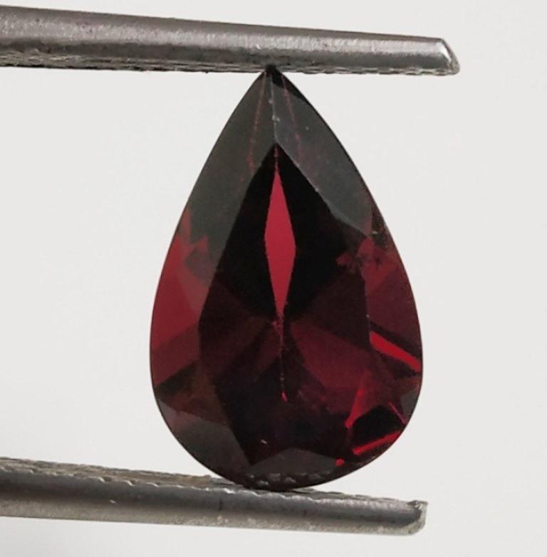4.17 Ct Pear Cut Natural Hessonite Garnet: MM SIZE = 12.17 X 7.95 X 6.14