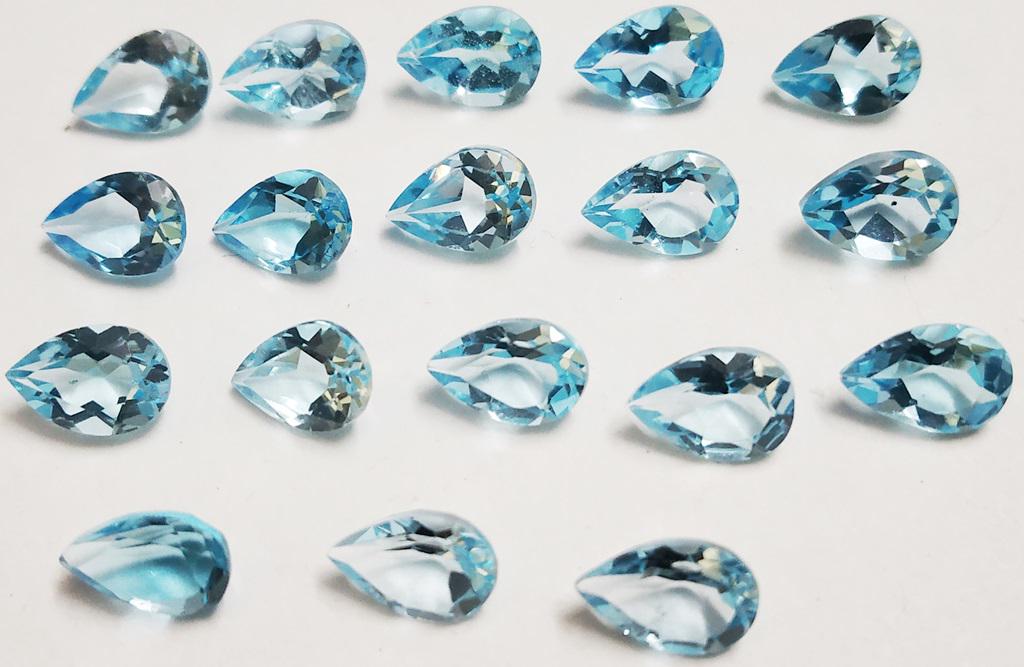8.30 Ct. Natural Pear Cut Blue Topaz Lot (1 of 1)