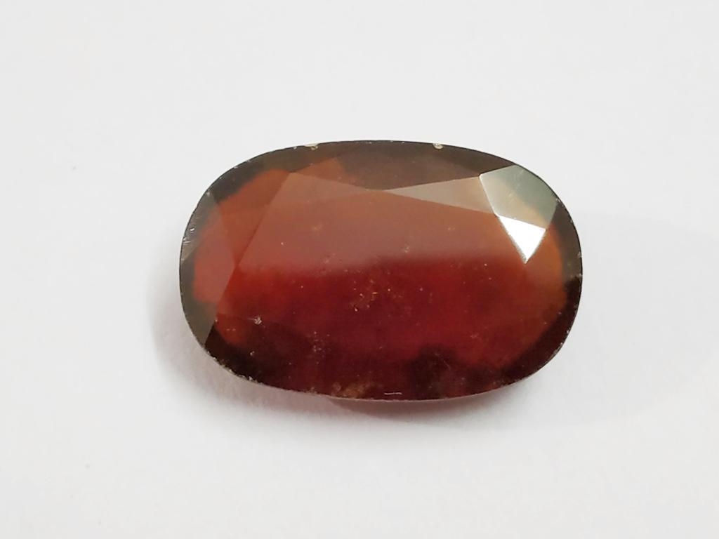 6.86 ct Natural Oval Hessonite Garnet: Natural Oval Hessonite Garnet~~MM Size 14 x 9 x 5~~