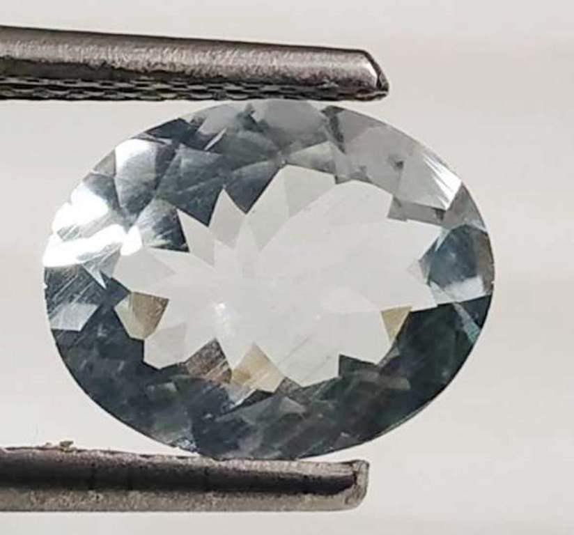 1.98 ct Natural Oval Cut Aquamarine Gemstone: Natural Oval Cut Aquamarine Gemstone~~MM Size 10 x 8 x 4~~