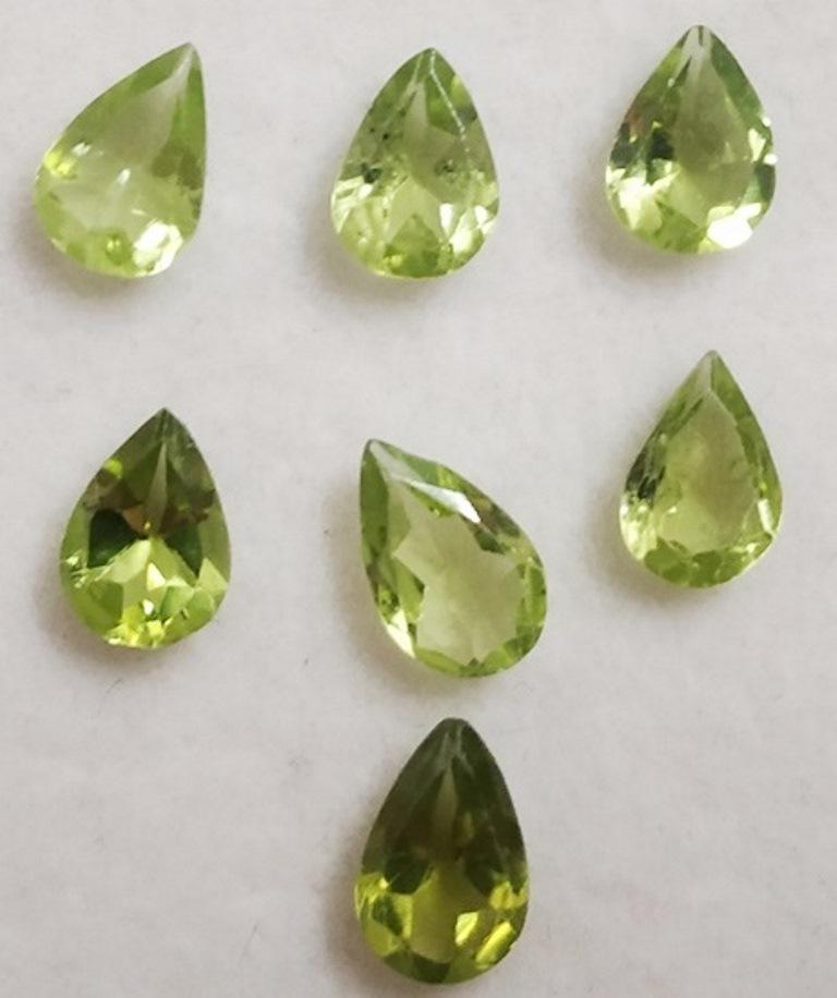 4.22 ct Pear Cut Natural Green Peridot Wholesale Lot: Pear Cut Natural Green Peridot Wholesale Lot~~MM Size 6 x 5 x 3~~