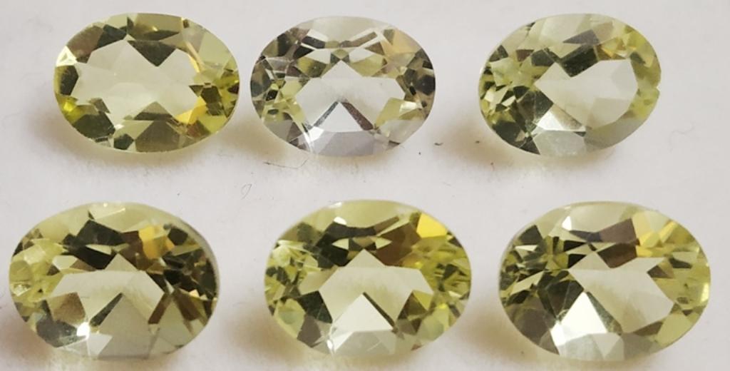 7.67 ct Oval Cut Natural Lemon Topaz Lot: MM SIZE -8 x 6 x 4