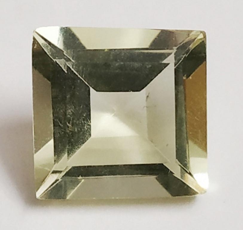 2.03 ct Princess Cut Natural Lemon Topaz: MM SIZE = 7.94 x 7.87 x 4.84