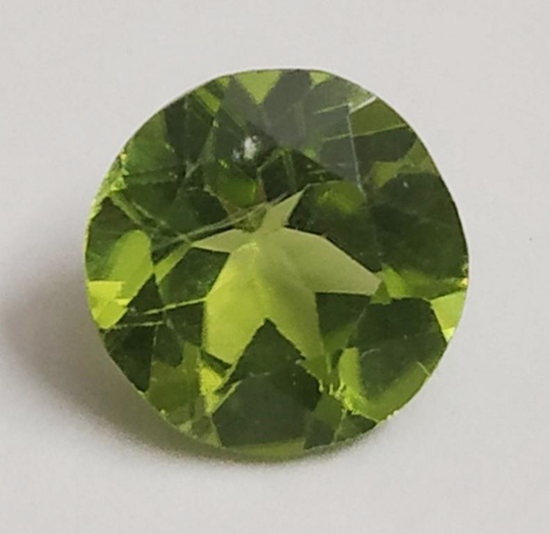 1.67 ct Roubd Cut Natural Green Peridot: MM SIZE = 7 x 7 x 4