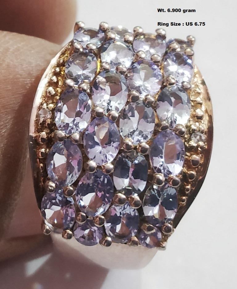 925 Sterling Silver Ring with Natural Tanzanite (1 of 1)