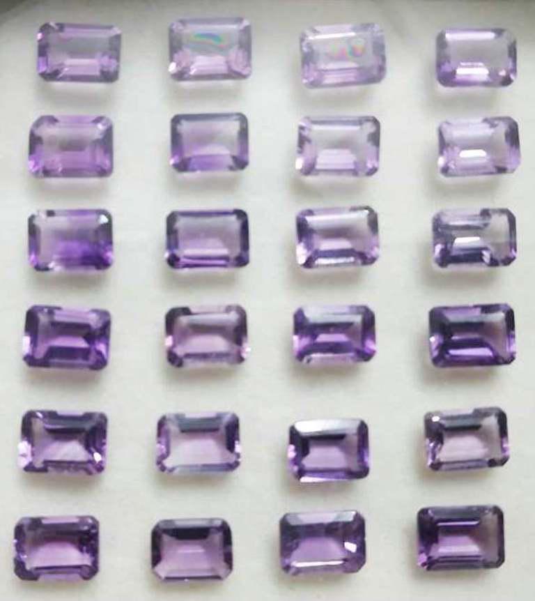 21.90 ct Natural Purple Emerald Cut Amethyst Lot (1 of 1)